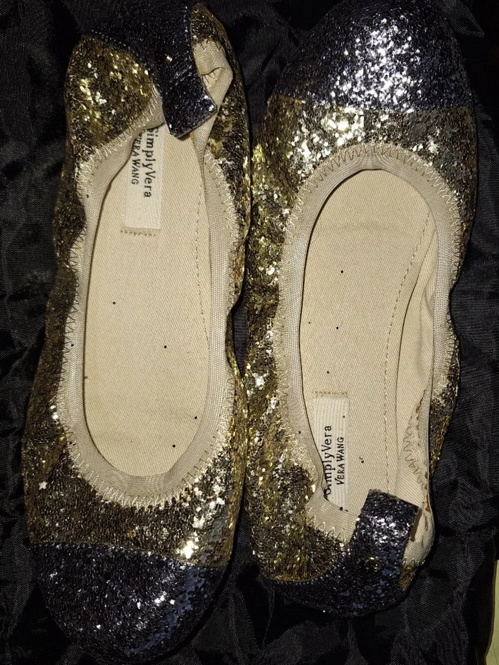 Vera Wang Sequin Loafers - Picture 2 of 3